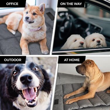 Portable Outdoor & Indoor Dog Bed/Dog Mat/Dog Blanket 110cm*70cm with Built-in Handle and Strap Chew Protection – Waterproof Dog Blanket for Travel – Large & Medium-Sized Dogs