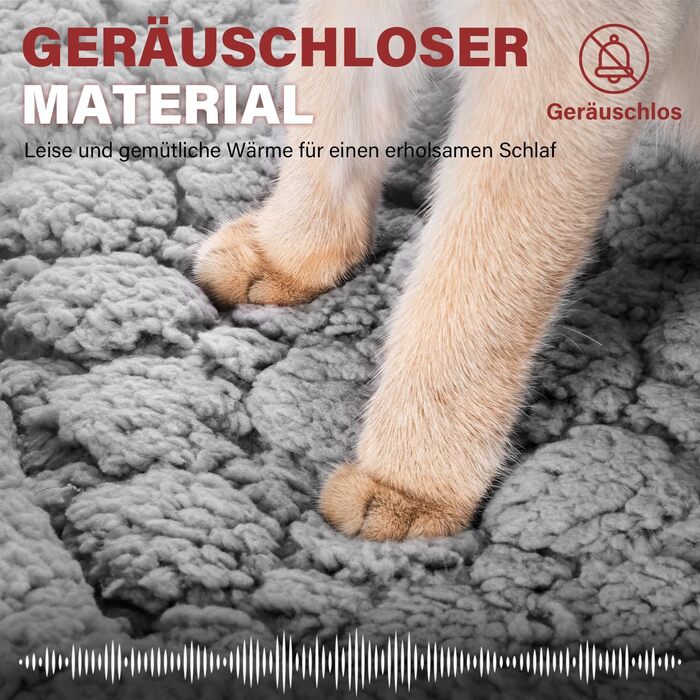 Самогріюча котяча деки Mora Pets: тепла, м'яка, 52x58 см, сіра. Самогріюча деки для котів та собак.