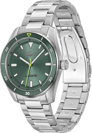 Годинник Lacoste Boston чоловічий кварцовий, світло-зелений, з браслетом з нержавіючої сталі або шкіри