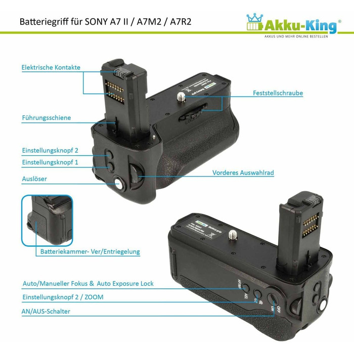 Ручка-аккумулятор для Sony a7 II, a7R II, a7S II (замінює VG-C2EM)