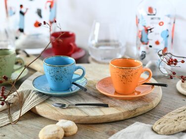 Набір посуду CreaTable Serie Nature Collection 8 предметів для 4 осіб, кавовий сервіз з кераміки, для капучино та еспресо, придатний для мийки в посудомийній машині та мікрохвильової печі