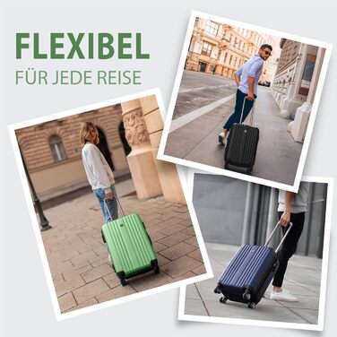 Набір валіз FERGÉ Toulouse: 3 шт. (55 см, L, XL) з жорсткою оболонкою, ABS, на коліщатках