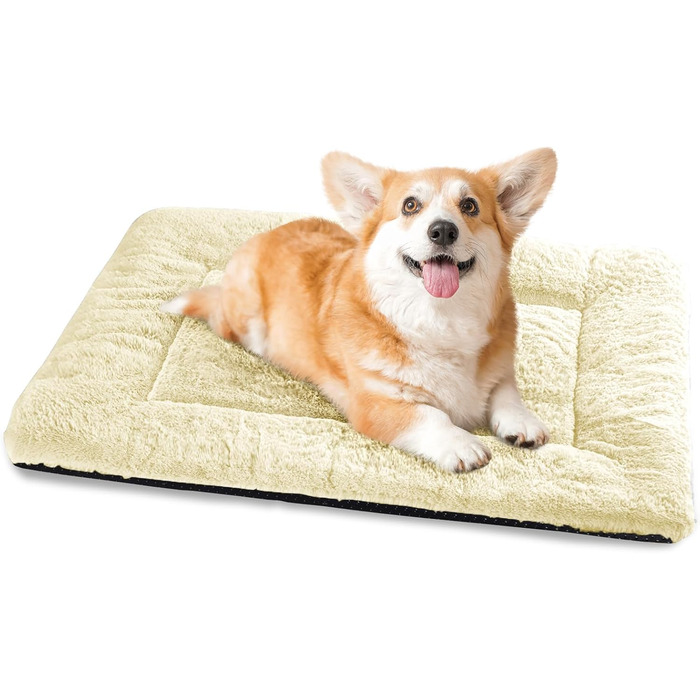 Крісло-ліжко для собак середніх порід Baodan, 90x60 см, з м'якою подушкою та антиковзною основою, бежеве