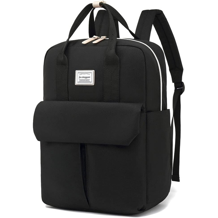 Рюкзак FUXINGYAO для жінок з відділенням для ноутбука 15.6 дюймів, 23L, антикрадійний, чорний