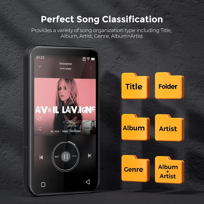 MP3-плеєр TIMMKOO з Bluetooth та WiFi, 4.0