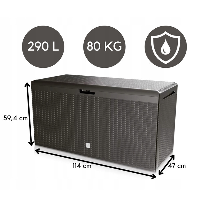 Садова скриня Boxe Rato Plus 290л, колір умбра - Prosperplast MBRP290-440U