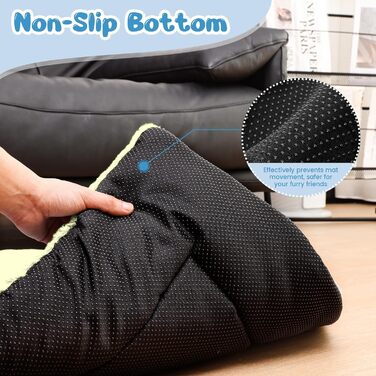 Крісло-ліжко для собак середніх порід Baodan, 90x60 см, з м'якою подушкою та антиковзною основою, бежеве