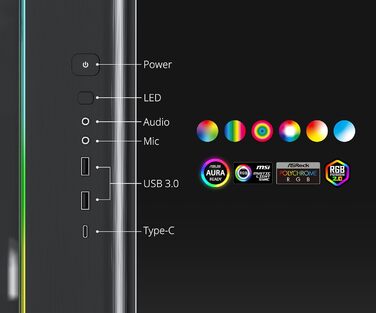 MONTECH King 95 PRO: Ігровий корпус ATX Mid-Tower з подвійним відсіком, високою вентиляцією, скляною панеллю та 6 ARGB вентиляторами