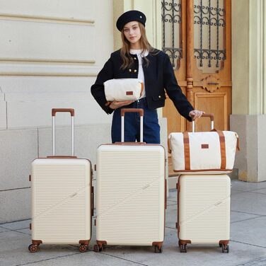 Набір валіз 5 шт. з обертовими колесами (Бежевий)