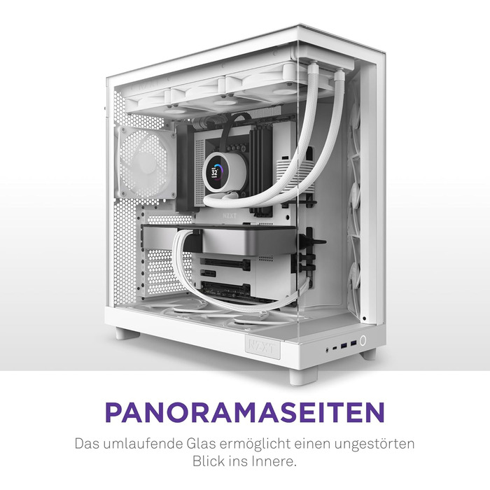 Корпус NZXT H6 Flow: компактний mid-tower з 3 вентиляторами, чорний/білий