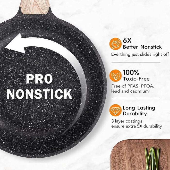 Набір посуду RIOVARM з індукційним дном: каструлі, сковороди та аксесуари. Керамічне антипригарне покриття, комплект для кухні