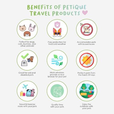 Візок для собак Petique Trailblazer Jogger сірого кольору з насосом, дощовим чохлом, адаптером для велосипеда та прапорцем безпеки | Камерні колеса | Складаний | Оглядове вікно | для великих собак та котів сірого кольору