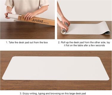 Підкладка для столу двостороння антиковзаюча, килимок для миші та ноутбука, офісний аксесуар, штучна шкіра, 40 x 80 см (сірий, салатовий)