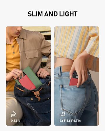 Powerbank Charmast 10000mAh з вбудованими кабелями, 6 виходів, 3 входи, USB-C, для iPhone, iPad, Samsung, червоний