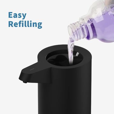 AIKE Automatic Soap Dispenser Stainless Steel with Sensor Infrared, 280ml Touchless Automatic Soap Dispenser USB Rechargeable