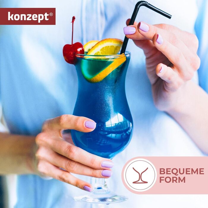 Набір склянок для коктейлів 6 шт. 460 мл - прозорі склянки для айс-кафе, молочних коктейлів та лонгдрінків - ідеально для пива, десертів та коктейлів