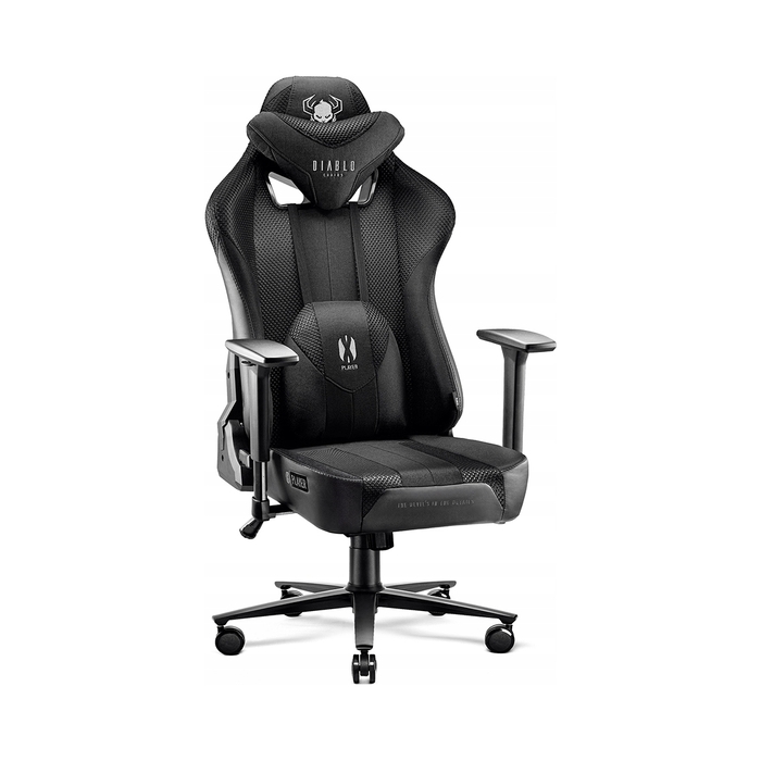 Ігрове крісло Diablo Chairs X-Player 2.0, тканина, чорне
