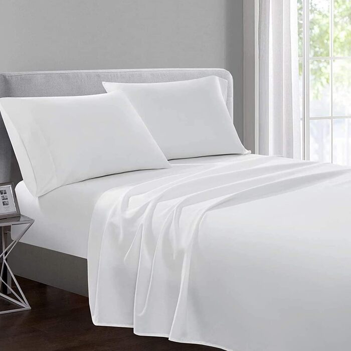 Divine Textiles® Sheet Set with 400 Thread Count, Hotel Quality, White, Super King