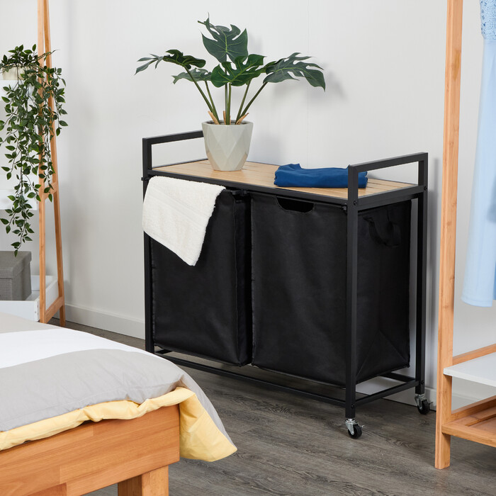 Relaxdays Laundry Basket with Storage