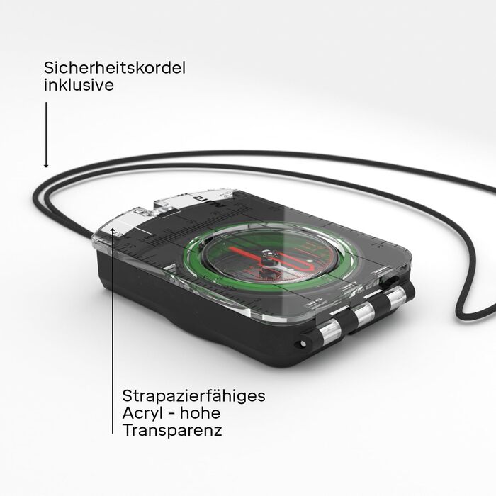 Silva Kompass Navigation - Kompass 4 - Graduated in Mils & Grad - Scale 1:25k 1:40k 1:50k mm & in - Navigation Compass for Professionals - Rotating Compass Housing - Military Compass Hiking