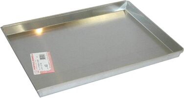 Pentole Agnelli COAL49 / 360 Low Rectangular Baking Sheet, Aluminum, Grey, 60 x 40 cm