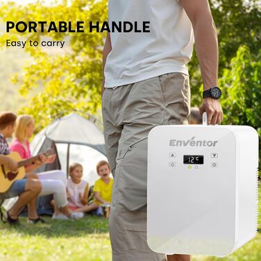 Mini холодильник Enventor 10L: компактний, тихий, з двозонним охолодженням (12V/220V) для авто, кімнати, офісу