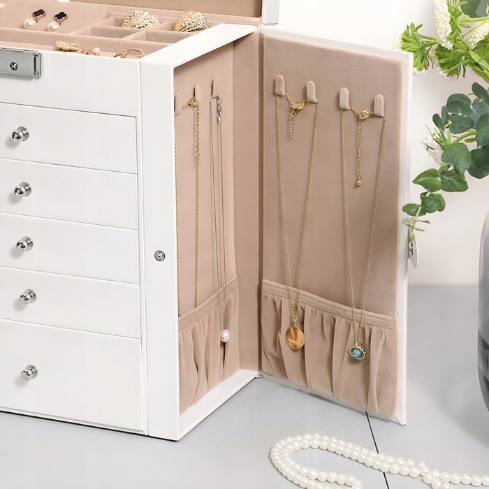 Скринька для прикрас Songmics JBC152W01, 32 x 26 x 15,6 см, біла