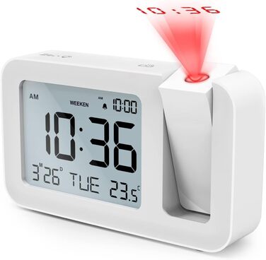 Projection Alarm Clock, TedGem Travel Alarm Clock Digital Clock Table Clock 3.8