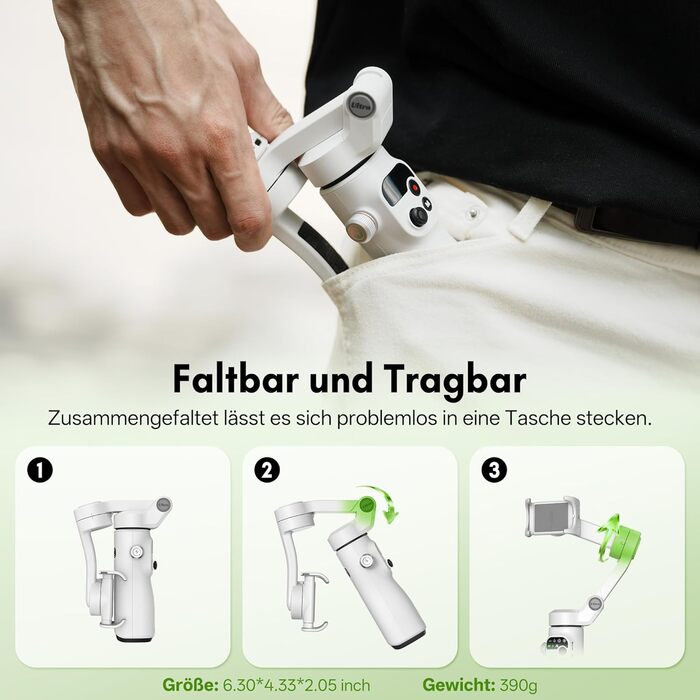 ZHIYUN Smooth Q5 Ultra Combo: Стабілізатор для смартфона з AI-трекінгом, керуванням голосом, пультом ДУ та світлом, 13.5год роботи, 3-осьовий