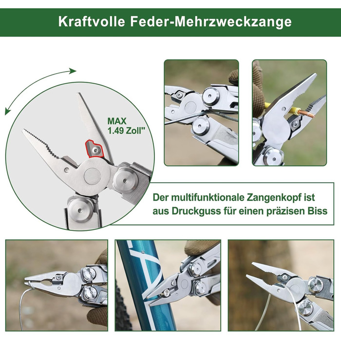 Мультитул NexTool Muiltool 19 в 1: мультифункціональний інструмент з плоскогубцями, ножем, викрутками, ножицями, сталь, для кемпінгу, подарунок для чоловіків