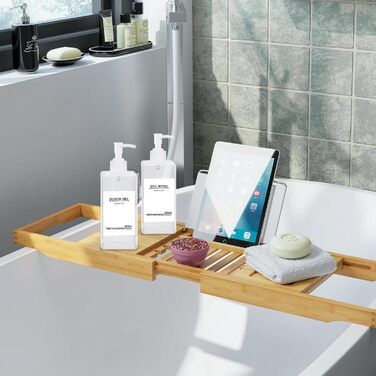 Набір дозаторів для мила Roselee (4 шт.), 300 мл, прозорі, для кухні та ванної кімнати