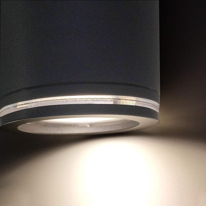 Steinel LED Spotlight DUO SC Connect, smart outdoor wall light, motion sensor, dimmable, controllable via app, schedule function, 7 W, 3000K, Anthracite