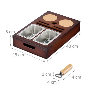 Relaxdays Couchbar with Snack Bowls