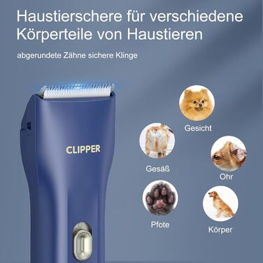 Професійна машинка для стрижки собак з густим хутром, бездротовий набір для грумінгу котів та собак, акумуляторна машинка для стрижки собак, котів, кроликів, блакитна