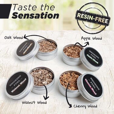 Набір для копчення коктейлів з факелом та дерев'яними стружками для віскі, бурбону, коктейлів, вина, сиру, салату та м'яса