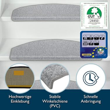 Beautissu Non-Slip Stair Treads - 15 Pack, 2.2