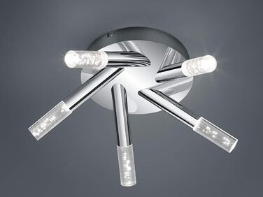Trio Leuchten LED Bathroom Wall Light Bolsa 282410106, Chrome, Clear Acrylic with Bubbles, 3.2 Watt (Ceiling Light)
