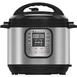Instant Pot Duo 80 Electric Multi-Cooker 1200W, 7.6L, Stainless Steel - Pressure Cooker, Slow Cooker, Rice Cooker, Sauté Pan, Yogurt Maker, Steamer, and Sterilizer, Silver Duo 7.6 Liter