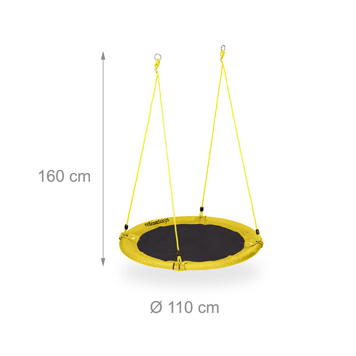 Relaxdays Round Hanging Chair 110 cm