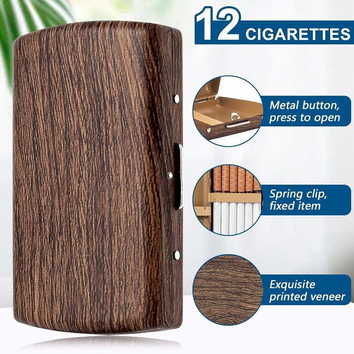 Металеве екіпеж для сигарет 84 мм, коричневе, для King Size (14 шт.), захист RFID