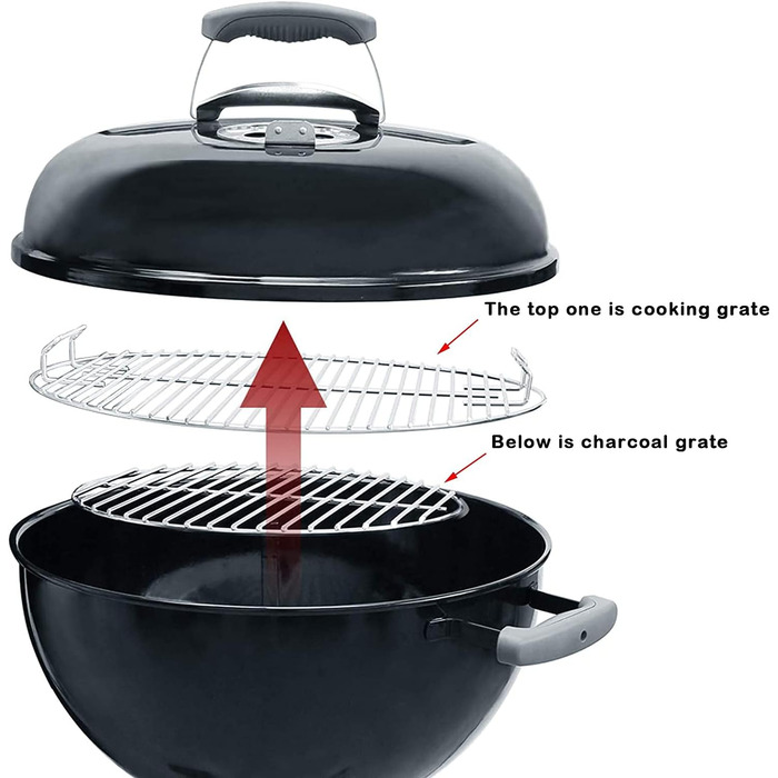 Решітка для гриля Weber діаметром 34 см Denmay (сумісна з Weber One-Touch, Bar-B-Kettle, Smokey Mountain Cooker)