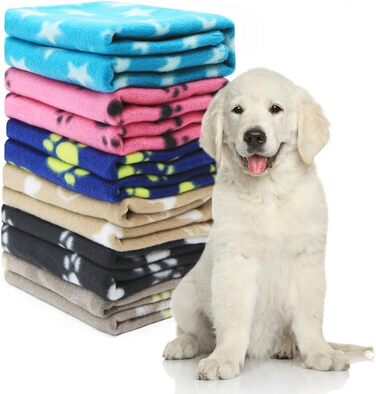 6 м'яких флісових пелюшок для собак, котів, тварин (60 x 70 см)