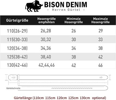 Чоловічий шкіряний ремінь BISON DENIM з автоматичною пряжкою - для ділового стилю, ширина 35 мм (чорний, 130 см)