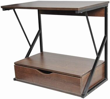 Поличка для мікрохвильової печі, кухонна поличка для стільниці, органайзер для мікрохвильової печі, тостера та аірфрая, багатофункціональна кухонна поличка для оптимізації простору (Дуб/3 яруси) (Дуб/Висувна поличка)