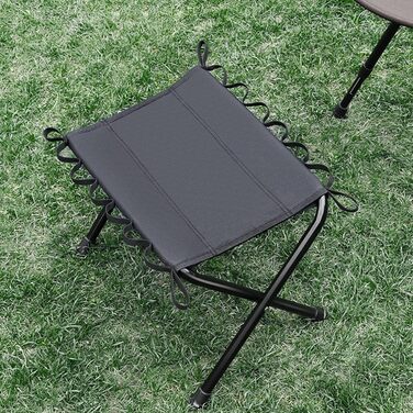 Складаний туристичний стільчик-табурет для кемпінгу (чорний)