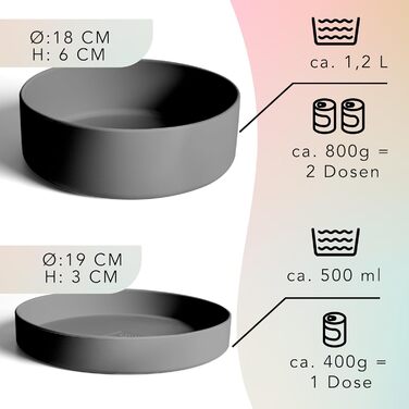 Миска для собак Ne&no® Silikon Fress 1200 мл, сірий графіт, з кришкою, антиковзаюча