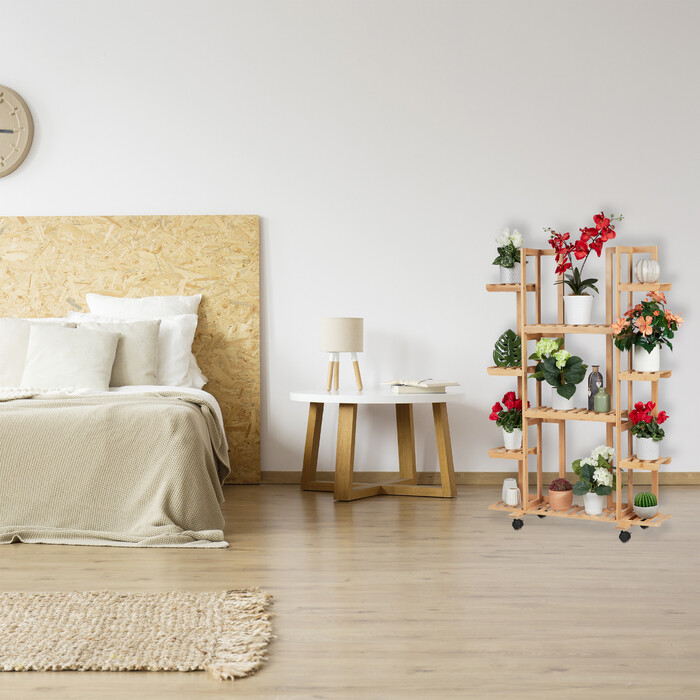 Relaxdays Полиця для рослин з бамбука