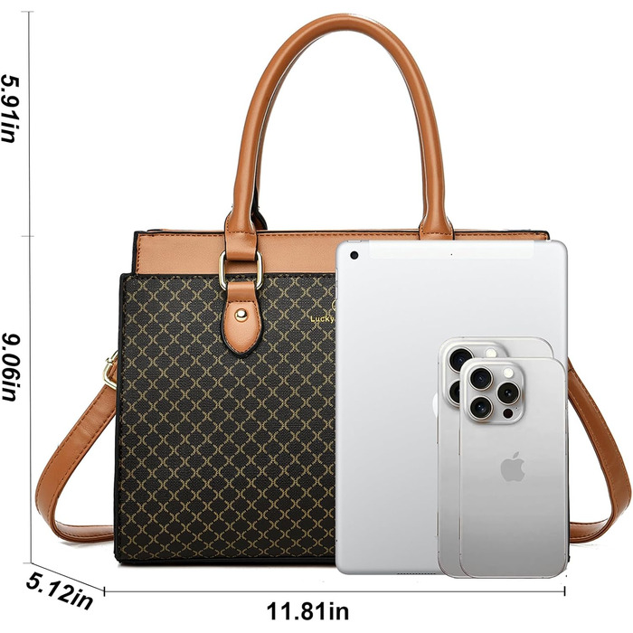 Стильна жіноча сумка-шопер Kurgool з двоколірної шкіри, трендовий дизайн, верхня ручка - кавово-коричнева