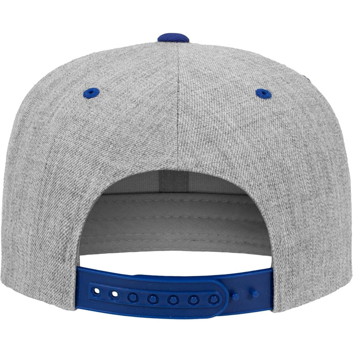 Кепка бейсболка Flexfit Unisex Classic Snapback двоколірна універсального розміру heather/Royal