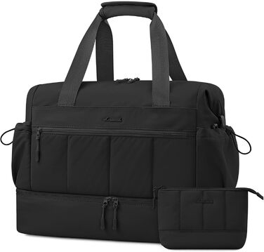 Сумка-трансформер LOVEVOOK для жінок: дорожня, спортивна, для пологового будинку, з відділенням для взуття (чорна, 37л)